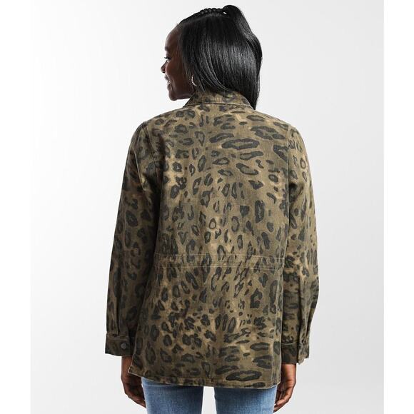 MYSTREE Washed Animal Print Jacket from Buckle Med 100% Cotton - Picture 2 of 12